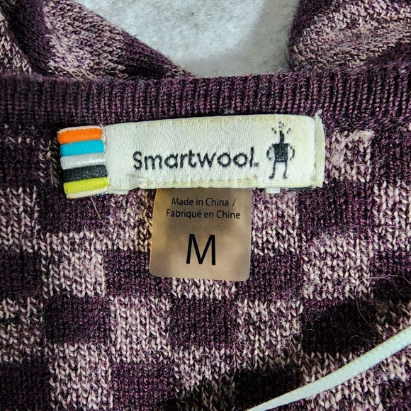 SmartWool Cardigan Sweater Avion Women's M Draped Wrap Open Purple Ridge… - Picture 5 of 6